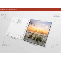 Glas-Art Lonely Dune 20 x 20 Glasbild ^ Pro-Art Clearance