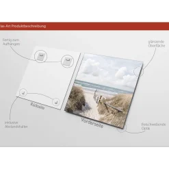 Glas-Art Way To Beach 50 x 50 Glasbild ^ Pro-Art Clearance