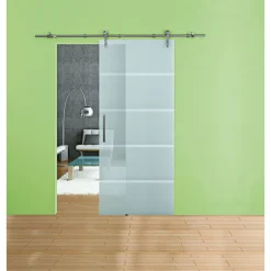 Glasschiebetür Blockstreifen 90 x 208 cm ^ New