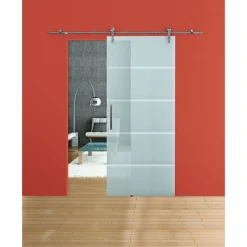 Glasschiebetür Blockstreifen 90 x 208 cm ^ New