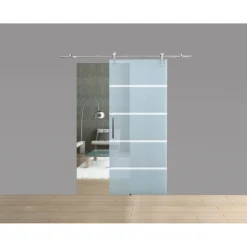 Glasschiebetür Blockstreifen 90 x 208 cm ^ New