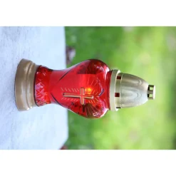 Grablampe IGLESIA aus Glas mit Brenner ^ Sale