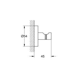 Bademantelhaken Essentials silber 4,5x Durchmesser 5,4 cm ^ Grohe Online