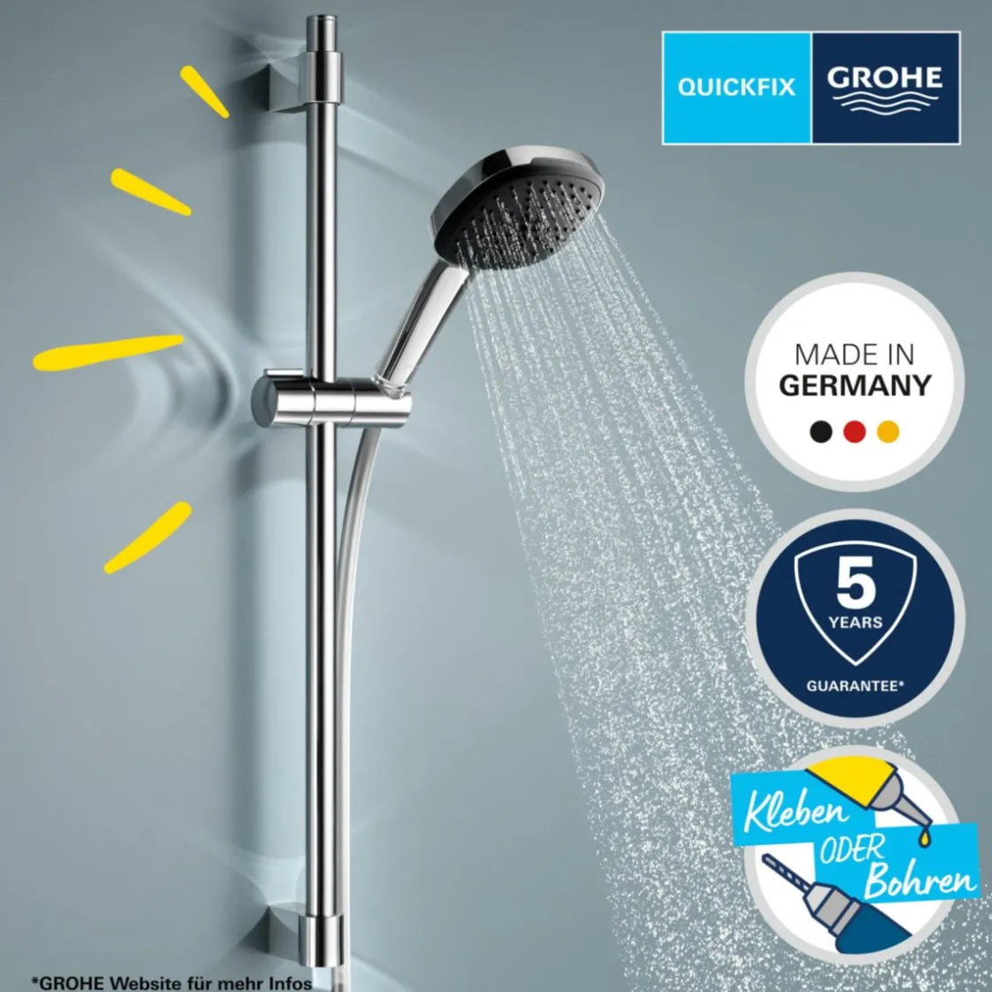 Brausestangenset Vitalio Comfort 110 3 Strahlarten (Rain, Jet, Massage) ^ Grohe Sale