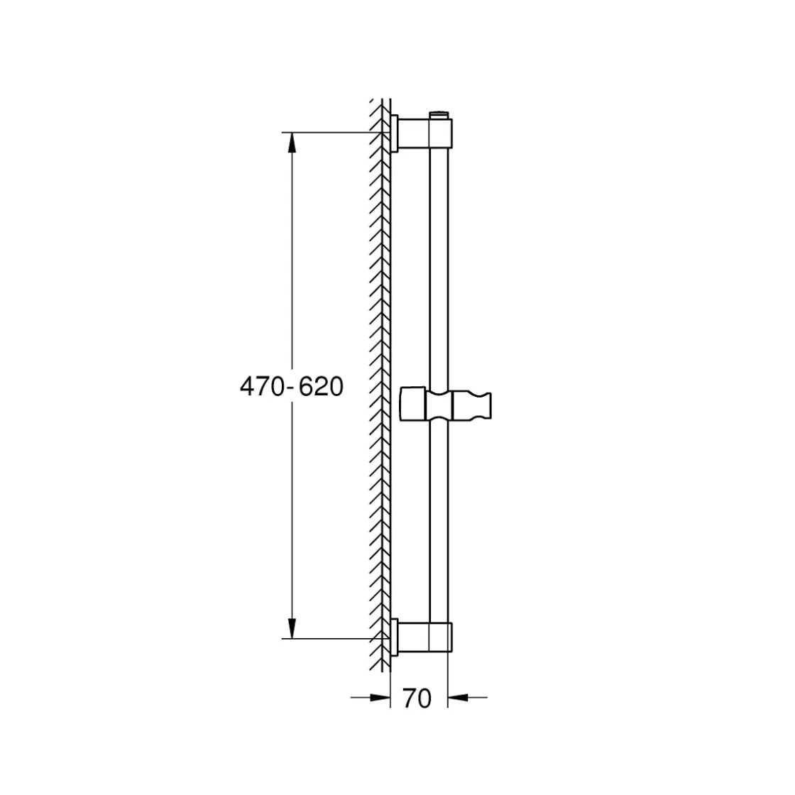 Brausestange Vitalio Universal 600mm ^ Grohe Best
