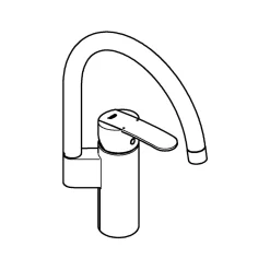 Einhand-Spültischbatterie Wave Cosmopolitan1/2