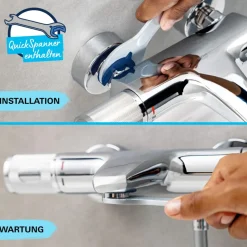 Einhand-Wannenbatterie Start Edge chrom 15 x 16,8 cm ^ Grohe