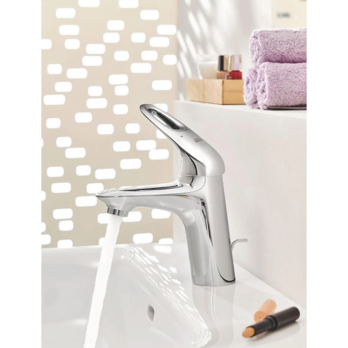 Einhand-Waschtischbatterie Eurostyle S-Size Hebel offen chrom ^ Grohe Discount