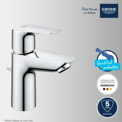 Einhand-Waschtischbatterie Start Edge chrom Durchmesser 4,5 x 14,7 cm ^ Grohe Best