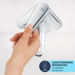 Einhand-Waschtischbatterie Start Edge chrom Durchmesser 4,5 x 14,7 cm ^ Grohe Best