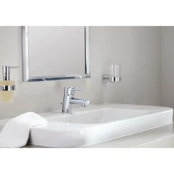 Halter mit Glas Essentials silber 10,6 x 9,9 cm ^ Grohe Online