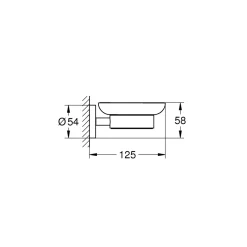 Halter mit Seifenschale Essentials 12,5 x 5,8 cm ^ Grohe Discount
