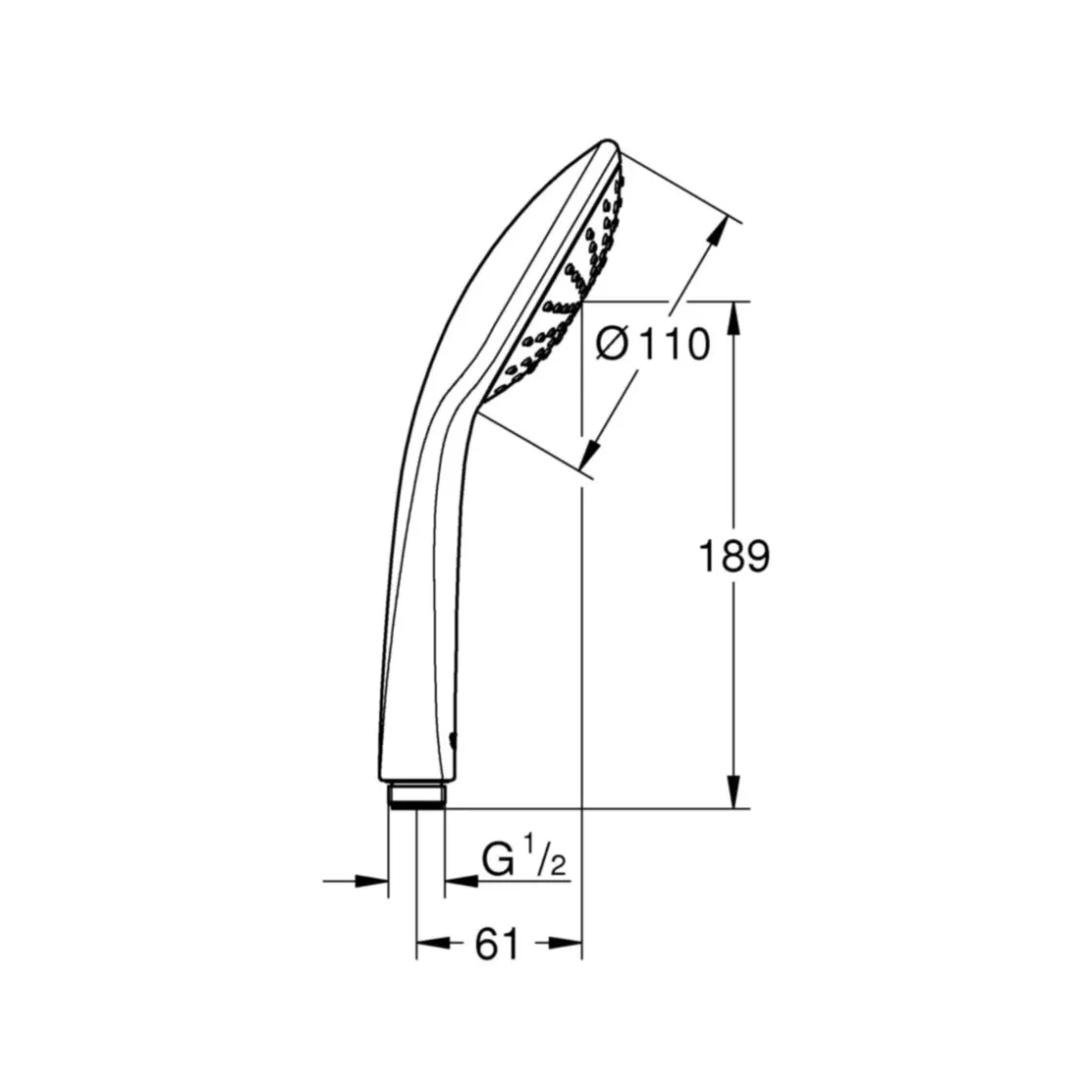 Handbrause Vitalio Joy 110 Mono 1 Strahlart ^ Grohe New