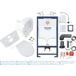Wand-WC Komplett-Set Solido 5in1 inkl Befestigungsmaterial ^ Grohe Discount