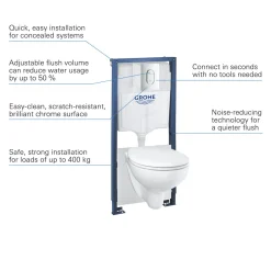 Wand-WC Komplett-Set Solido 5in1 inkl Befestigungsmaterial ^ Grohe Discount