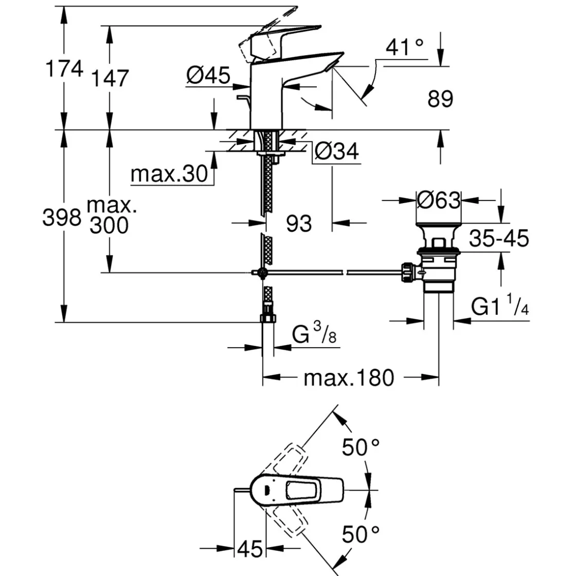 Waschtischarmatur Start Loop chrom ^ Grohe Sale