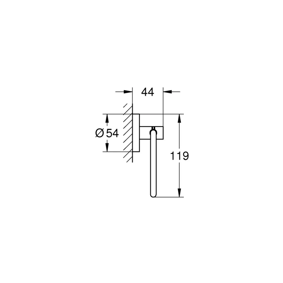 WC-Papierhalter ohne Deckel Essentials verchromt ^ Grohe Best