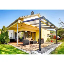 Terrassenüberdachung 4 x 3 m anthrazit ^ gutta