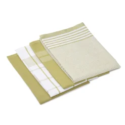 Geschirrtücher 100% Baumwolle 4er Pack 50x70cm lindgrün ^ Gözze Discount