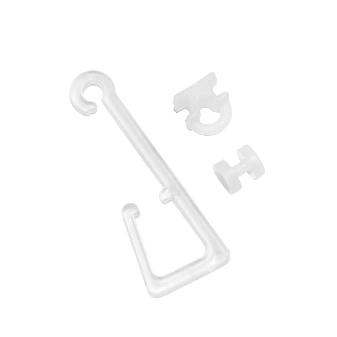 Haken f. Stoffoese m. Rol+Gl.transp 10er ^ Gardinia Online