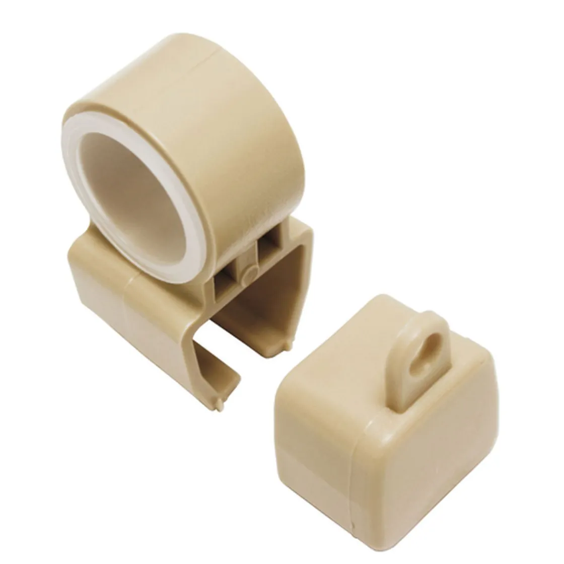 Halter/Endkappen f. U-Lauf beige ^ Gardinia Best