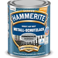 Metallschutzlack silbergrau Hammerschlag 2,5 L ^ Hammerite Best