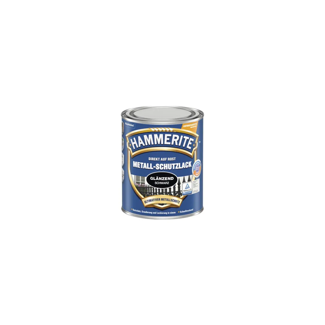 Metallschutzlack schwarz glänzend 250 ml ^ Hammerite Outlet