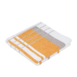 Handtuch Berlin Streifen 50 x 100 mais/ taupe ^ Clearance