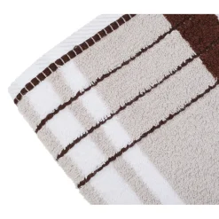 Handtuch Berlin Streifen 50 x 100 taupe/ schokolade ^ Hot