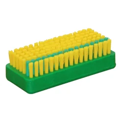 Handwerkerbürste mit Nagelreihe gelb/ grün ^