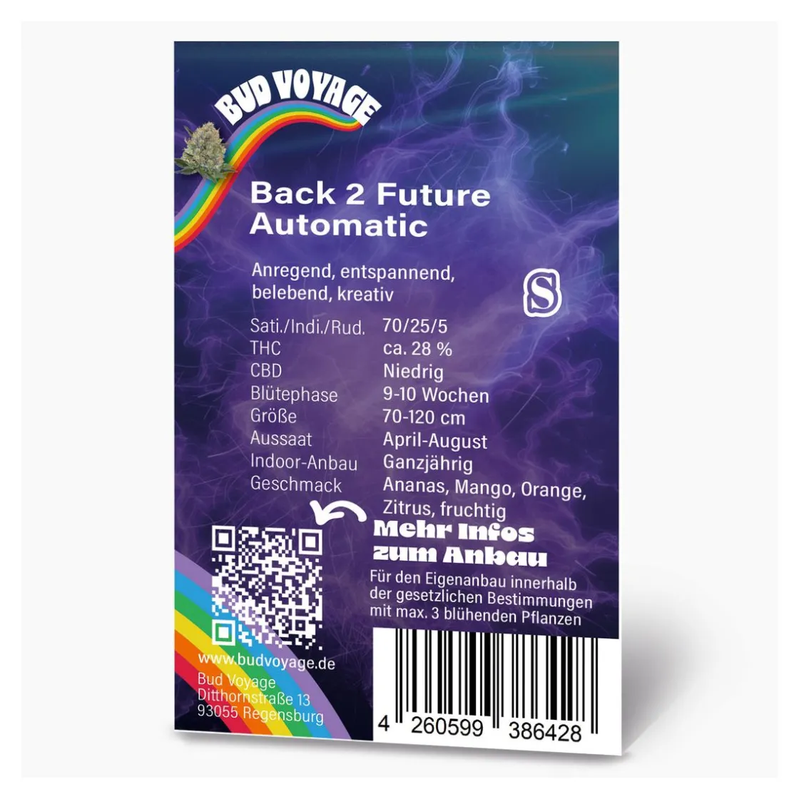 Hanfsamen BudVoyage Back 2 Future Auto3 Samen ^ Bud Voyage