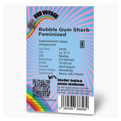 Hanfsamen BudVoyage Bubble Gum Sherb Fem3 Samen ^ Bud Voyage New