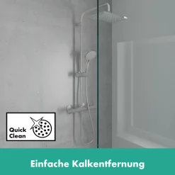 Duschsystem Vernis Shape mit Thermostat chrom ^ Hansgrohe Best