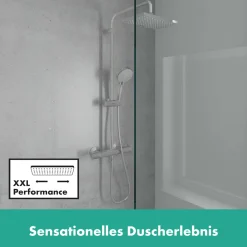 Duschsystem Vernis Shape mit Thermostat chrom ^ Hansgrohe Best