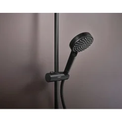 Duschsystem Vernis Shape mit Thermostat mattschwarz ^ Hansgrohe