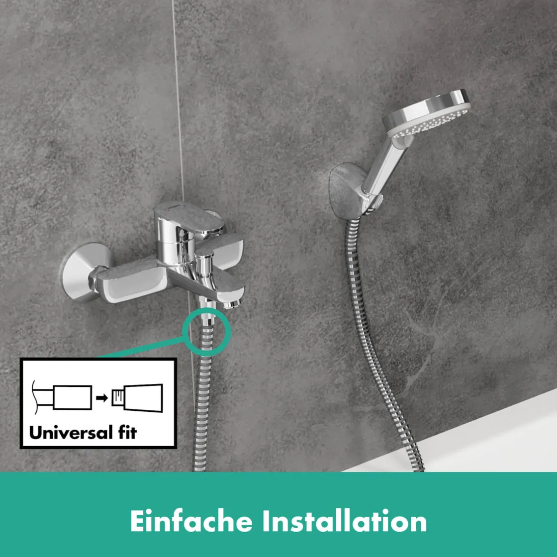 Einhebel-Wannenmischer Vernis Blend Aufputz chrom ^ Hansgrohe New