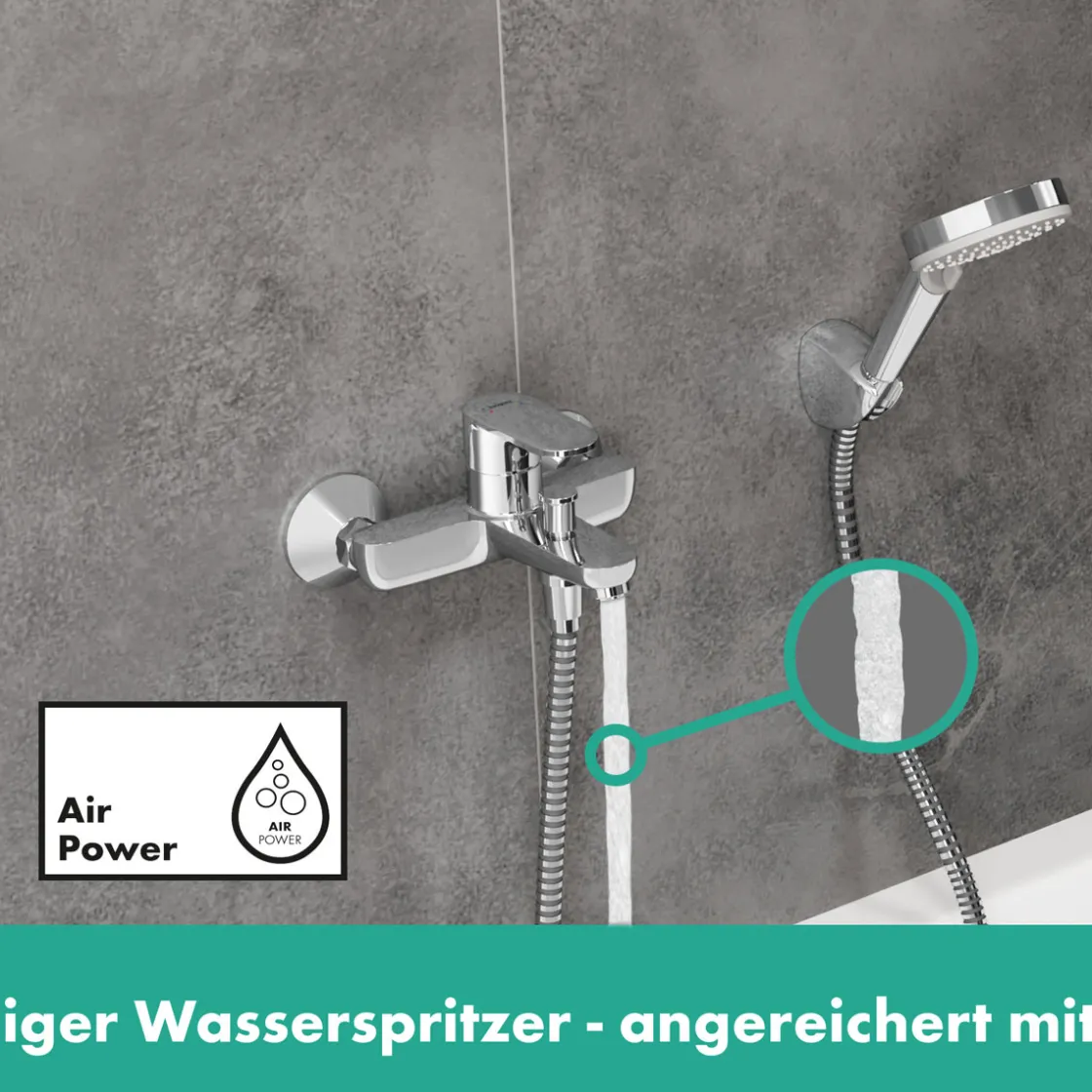 Einhebel-Wannenmischer Vernis Blend Aufputz chrom ^ Hansgrohe New