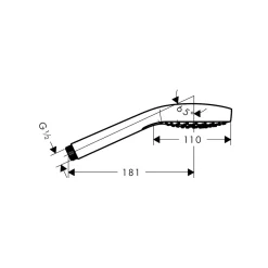 Handbrause Croma Select Echrom, Dm. 11cm, 3 Strahlarten ^ Hansgrohe Discount