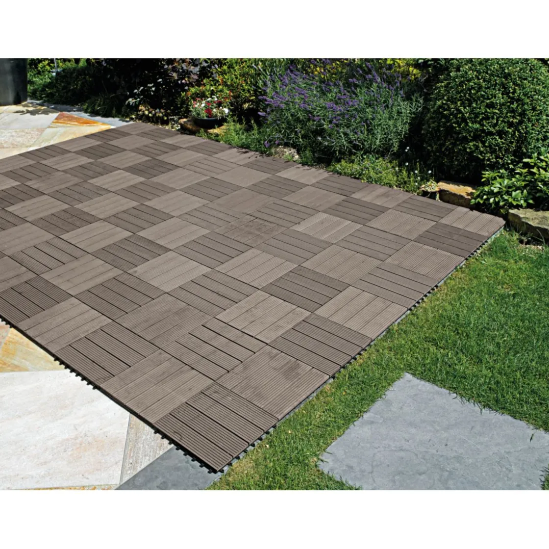 WPC Fliese Anthrazit 30x30x2,2cm ^ Hartmann Sale
