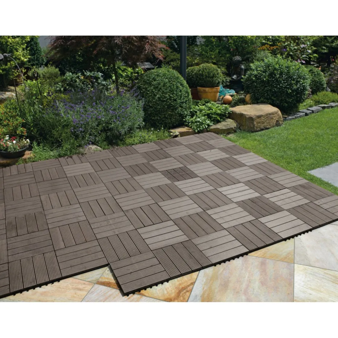 WPC Fliese Anthrazit 30x30x2,2cm ^ Hartmann Sale