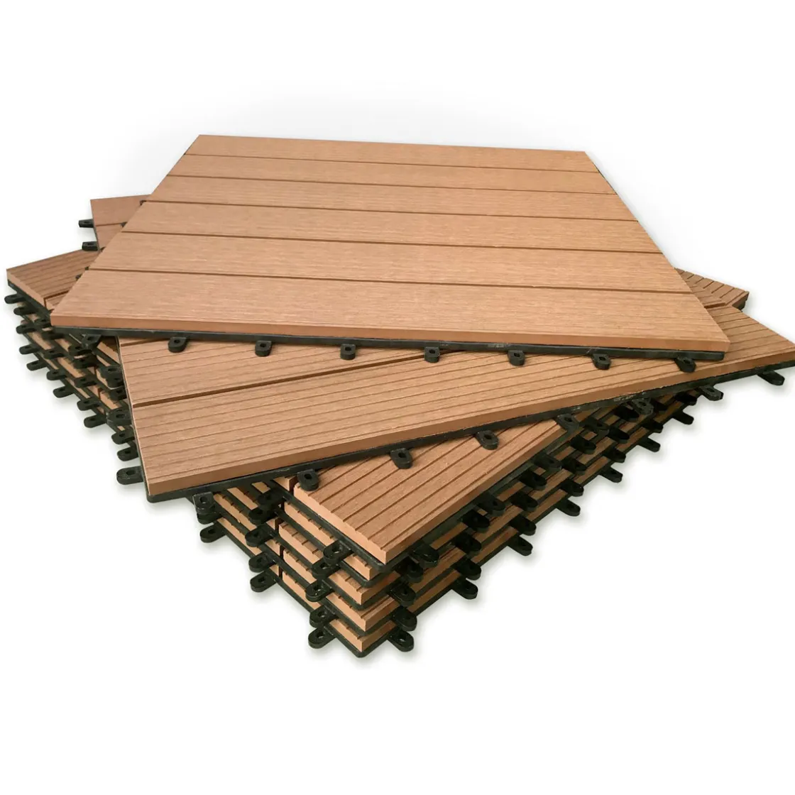 WPC-Klickfliese braun 60 x 60 cm ^ Hartmann Discount