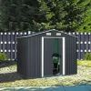 Zaun-Grundelement WPC/Alu 180 x 180 cm anthrazit/silber ^ Hartmann Outlet