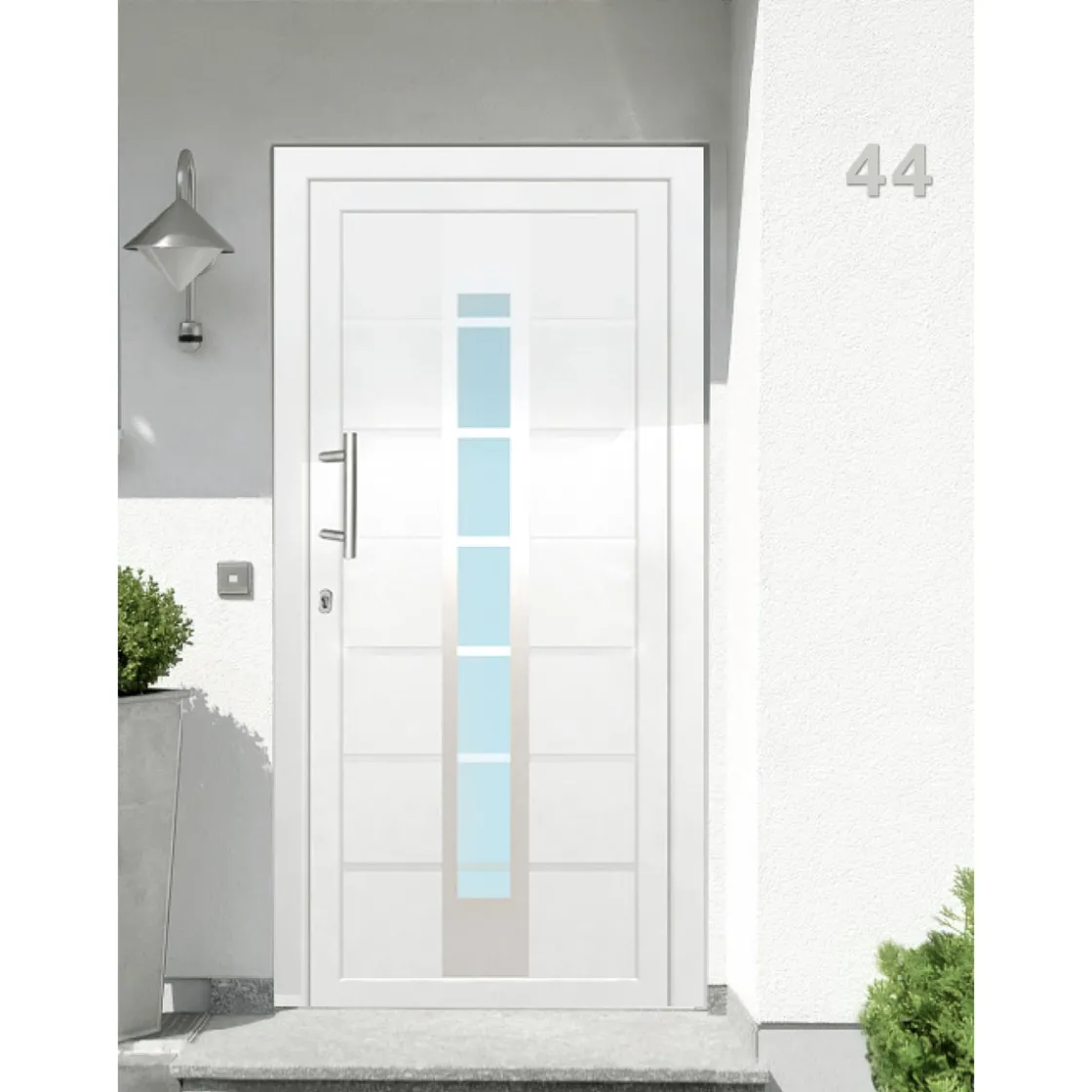 Haustür Kunststoff T84 weiß 100 x 210 cm Anschlag rechts ^ Hot