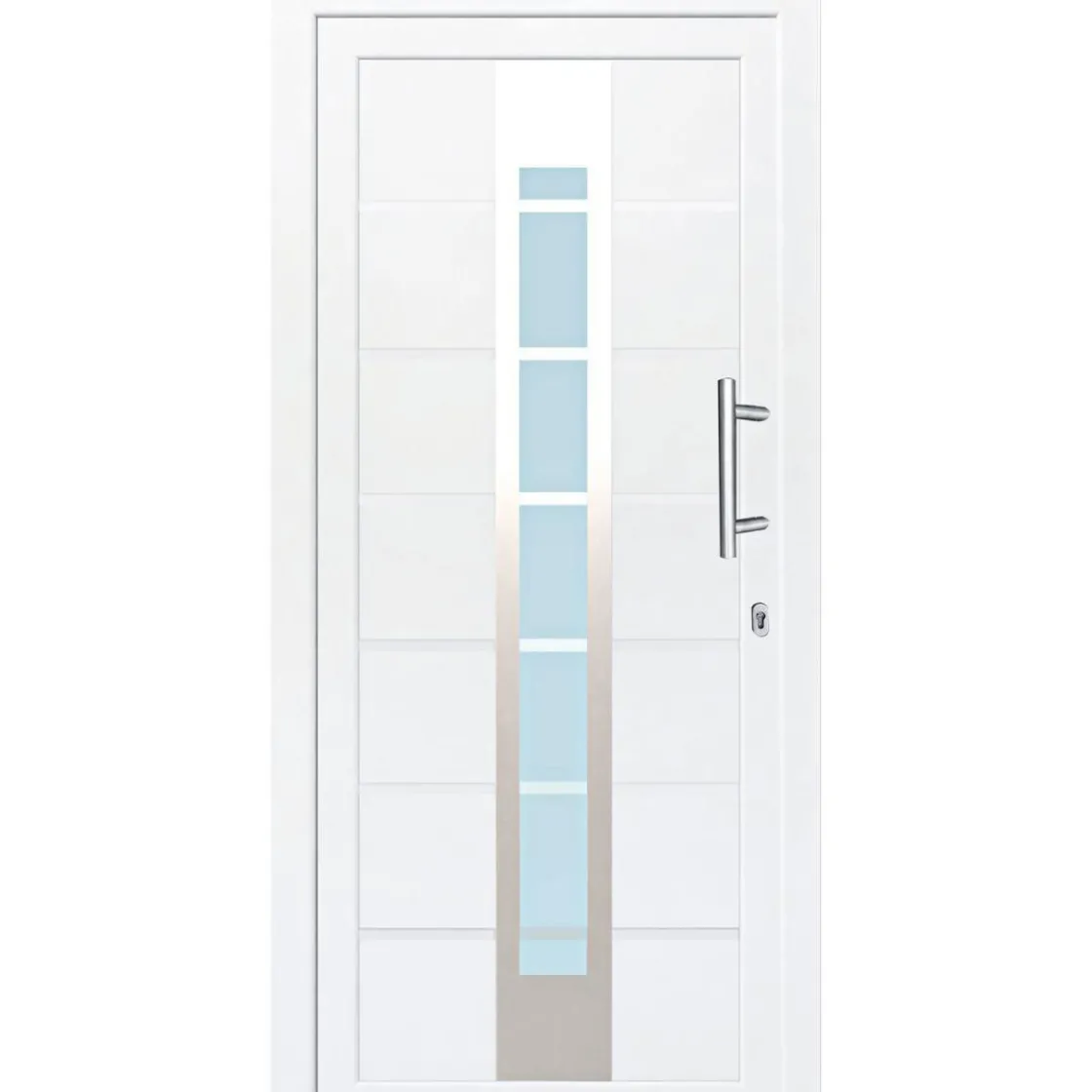 Haustür Kunststoff T84 weiß 100 x 210 cm Anschlag rechts ^ Hot