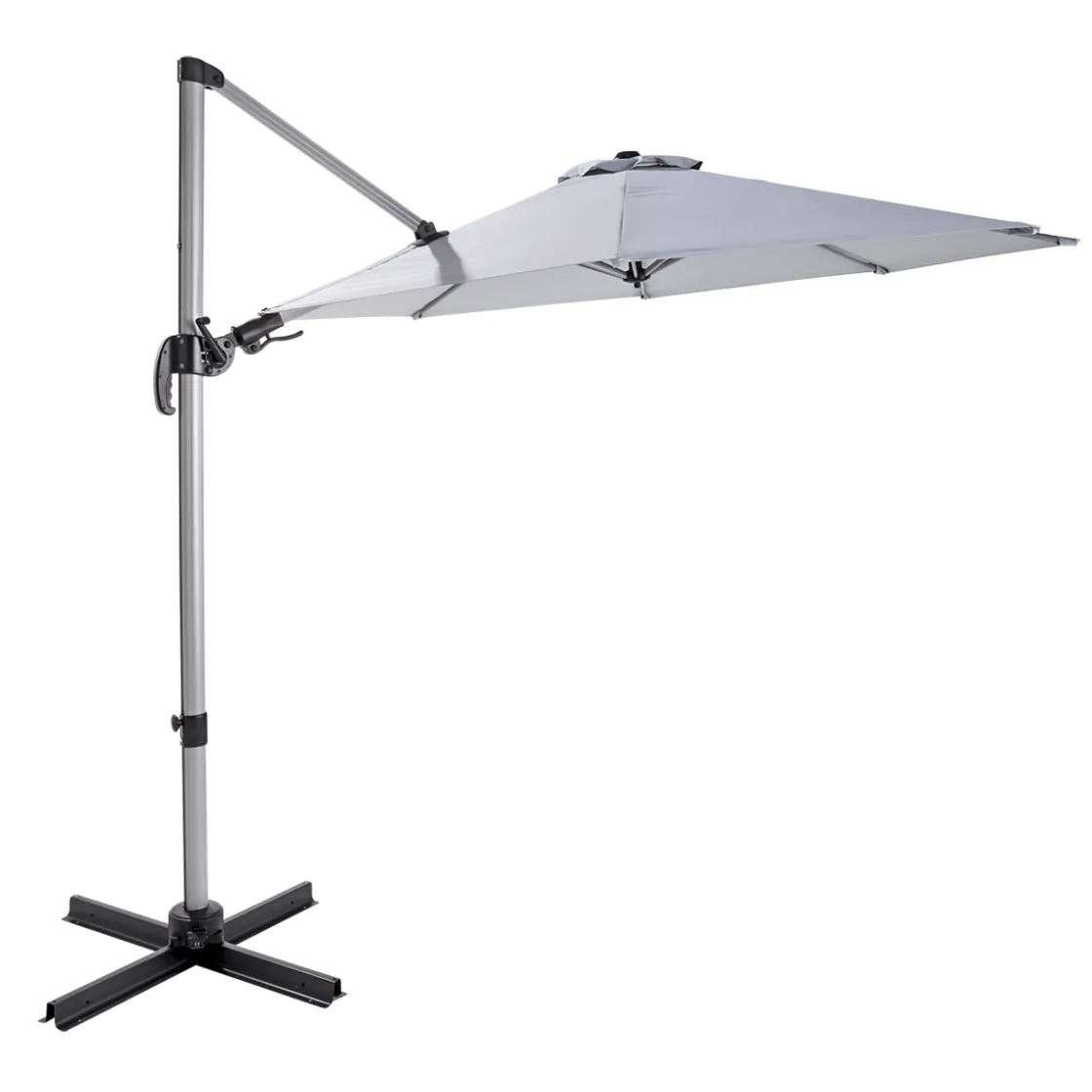 Ampelschirm Catania 300 cm silbermetallic ^ Haveson Online