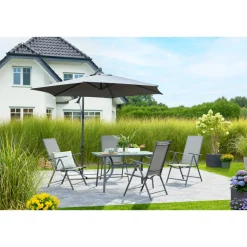 Haveson Ampelschirm Salerno 300 cm anthrazit ^ Discount