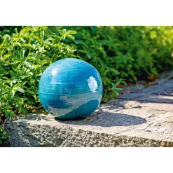 Dekokugel Feine Rille Durchmesser 15 cm türkis ^ Haveson Clearance