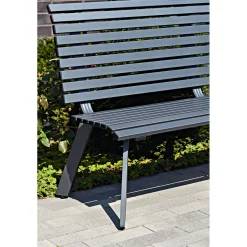 Gartenbank Halmstad anthrazit 150 x 89 x 63 cm ^ Haveson Sale