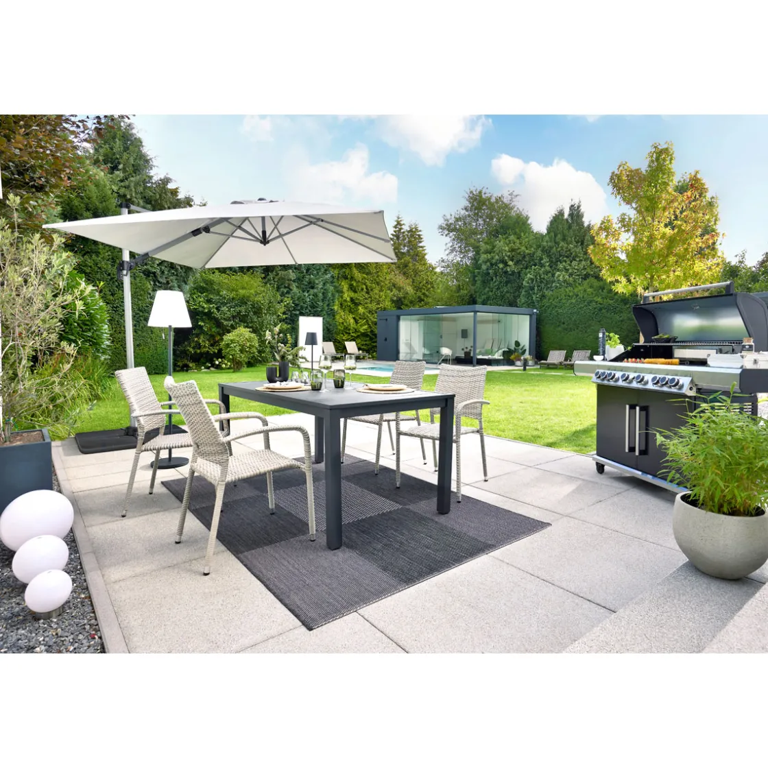 Gartentisch Bergamo BxHxT 160 x 74 x 90 cm ^ Haveson New