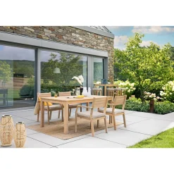 Gartentisch Mykonos Akazienholz 180 x 75 x 100 cm ^ Haveson Online